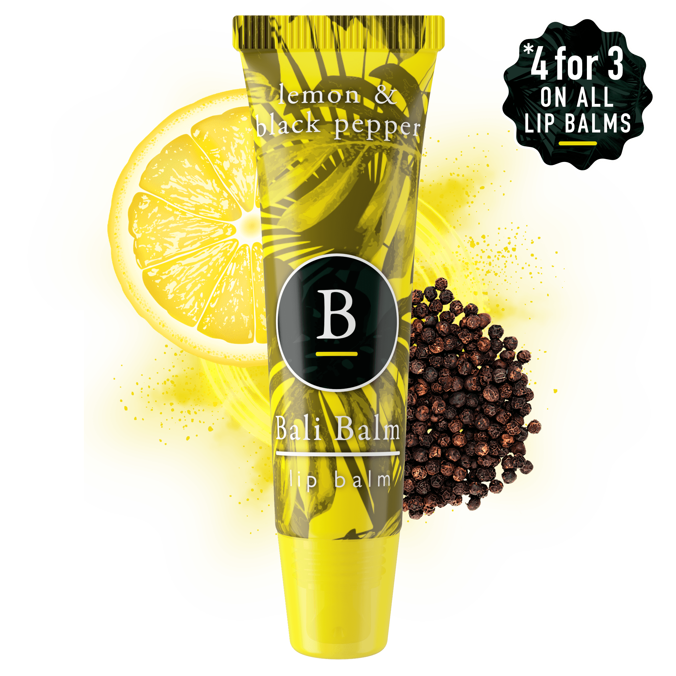 Buy Lemon and Black Pepper Lip Balm online Bali Balm
